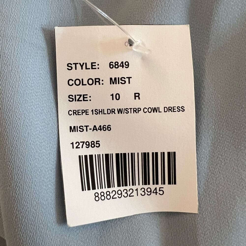 After Six One-Shoulder Draped Cowl-Neck Maxi Formal Dress - Picture 4 of 7